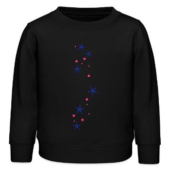Sternchen Glitzer - Kinder Organic Sweatshirt Mini Changer von Stanley/Stella - Schwarz - Vorne - AI Model Kid Male (0cm)