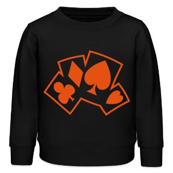 Carte Poker Color - Sweat enfant bio Stanley/Stella - noir - Devant - AI Model Kid Male (0cm)