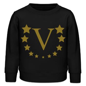 V - Sweat enfant bio Stanley/Stella - noir - Devant - AI Model Kid Male (0cm)