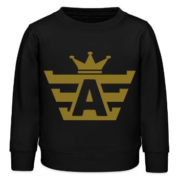 a_royal - Sweat enfant bio Stanley/Stella - noir - Devant - AI Model Kid Male (0cm)