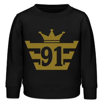 91_royal - Sweat enfant bio Stanley/Stella - noir - Devant - AI Model Kid Male (0cm)