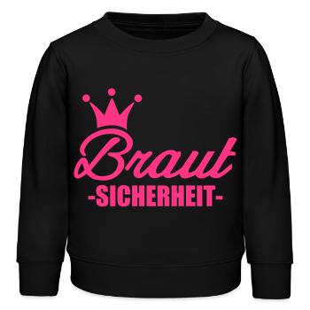 Braut Sicherheit - Kinder Organic Sweatshirt Mini Changer von Stanley/Stella - Schwarz - Vorne - AI Model Kid Male (0cm)