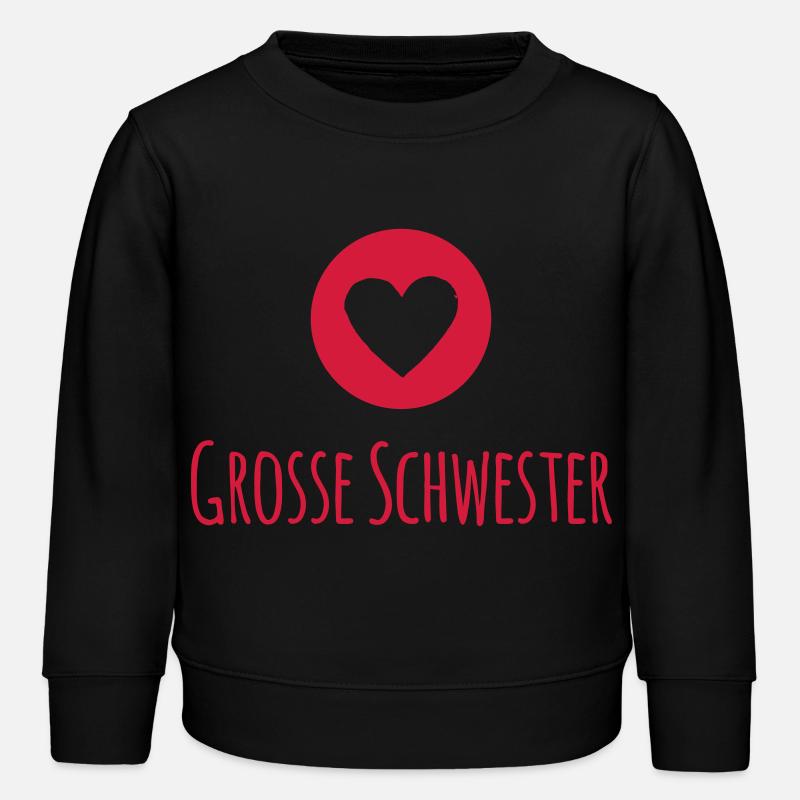 Große Schwester (dh) - Kinder Organic Sweatshirt Mini Changer von Stanley/Stella - Schwarz