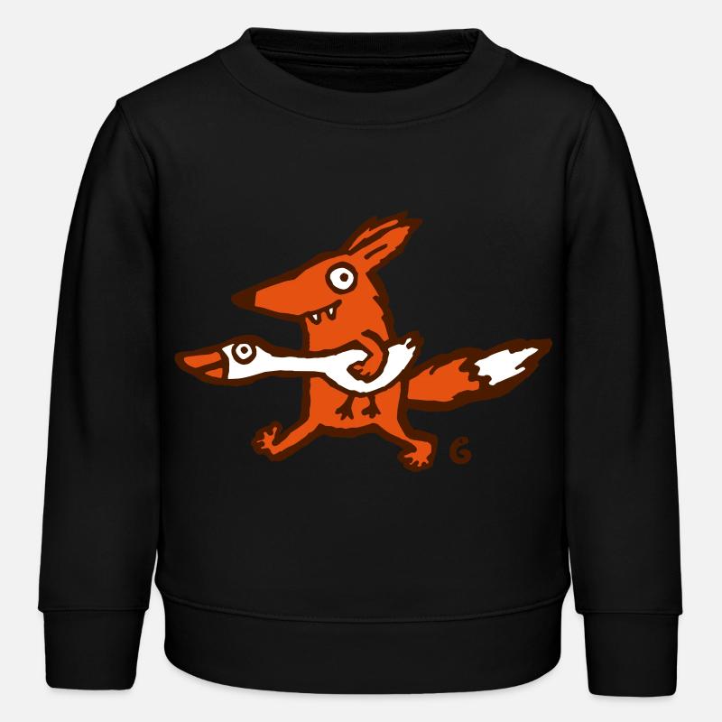 fox - Kids Organic Sweatshirt by Stanley/Stella - black