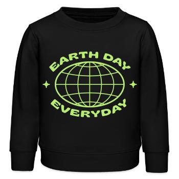 JOUR DE LA TERRE - TOUS LES JOURS - Sweat enfant bio Stanley/Stella - noir - Devant - AI Model Kid Male (0cm)