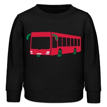 Bus - Kinder Organic Sweatshirt Mini Changer von Stanley/Stella - Schwarz - Vorne - AI Model Kid Male (0cm)
