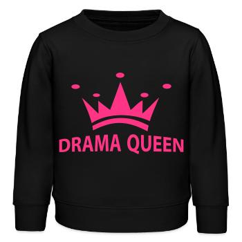 drama_queen - Kids Organic Sweatshirt by Stanley/Stella - black - Front - AI Model Kid Male (0cm)