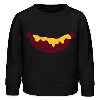 BBQ Saucisse - Sweat enfant bio Stanley/Stella - noir - Devant - AI Model Kid Male (0cm)
