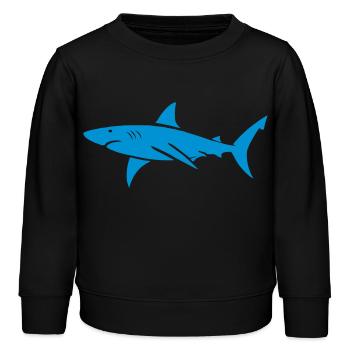 requin - Sweat enfant bio Stanley/Stella - noir - Devant - AI Model Kid Male (0cm)