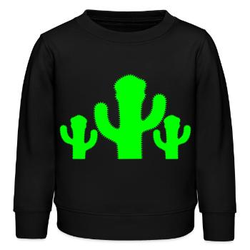 3 Cacti Cactus Prickly Desert Stinger Plants - Kids Organic Sweatshirt by Stanley/Stella - black - Front - AI Model Kid Male (0cm)
