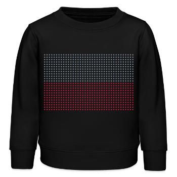 geo_flag_poland_plsph_2c - Sweat enfant bio Stanley/Stella - noir - Devant - AI Model Kid Male (0cm)