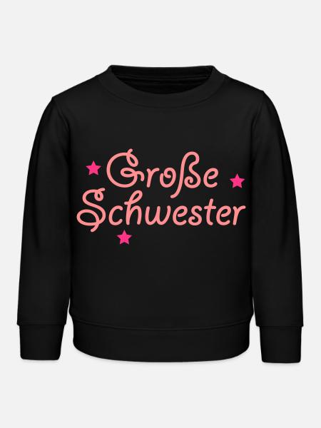 große Schwester - Kinder Organic Sweatshirt Mini Changer von Stanley/Stella - Schwarz
