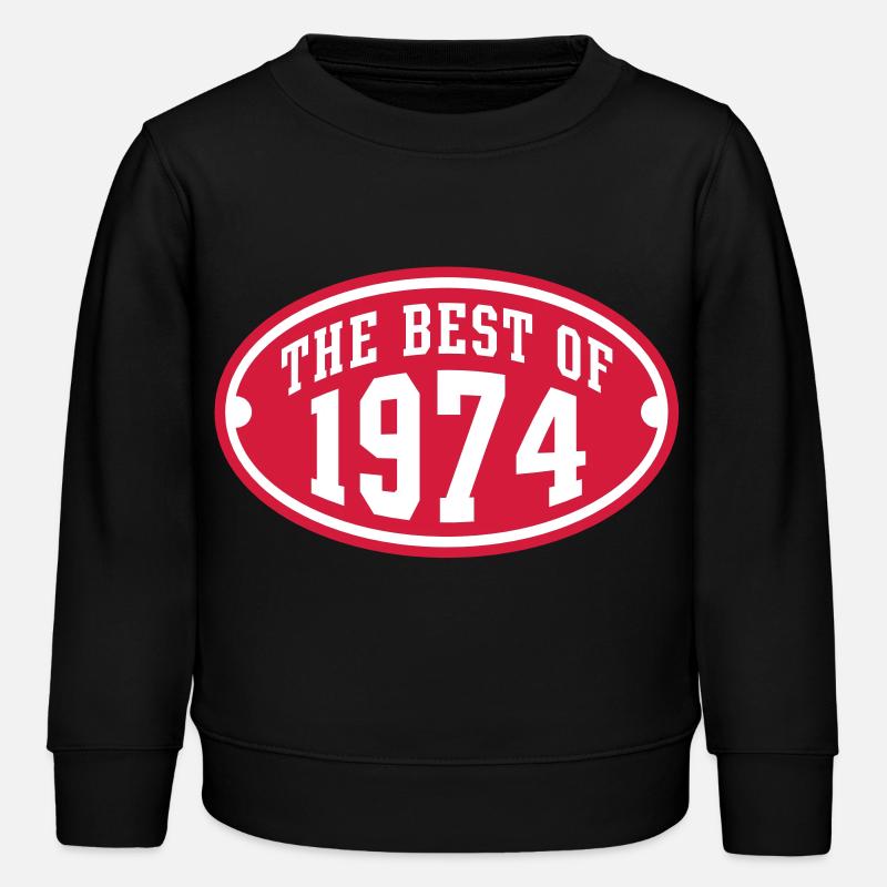 LE MEILLEUR DE 1974 2C anniversaire Anniversaire - Sweat enfant bio Stanley/Stella - noir