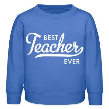 professeur - Sweat enfant bio Stanley/Stella - carolina blue - Devant - AI Model Kid Female (0cm)