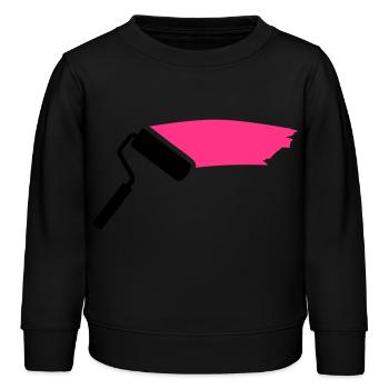 Maler - Kinder Organic Sweatshirt Mini Changer von Stanley/Stella - Schwarz - Vorne - AI Model Kid Male (0cm)