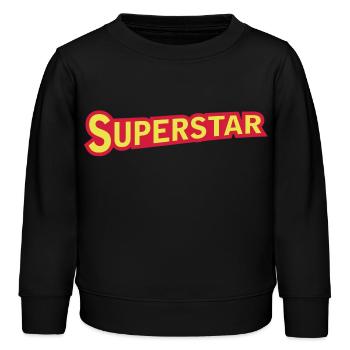 superstar_sign - Kinder Organic Sweatshirt Mini Changer von Stanley/Stella - Schwarz - Vorne - AI Model Kid Male (0cm)