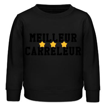 carreleur / carrelage / construction / maçon - Sweat enfant bio Stanley/Stella - noir - Devant - AI Model Kid Male (0cm)