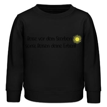 Voyage avant de mourir - Sweat enfant bio Stanley/Stella - noir - Devant - AI Model Kid Male (0cm)