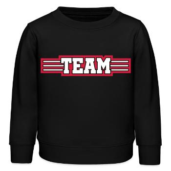 Team Linie - Kinder Organic Sweatshirt Mini Changer von Stanley/Stella - Schwarz - Vorne - AI Model Kid Male (0cm)