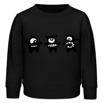 lustig - Kinder Organic Sweatshirt Mini Changer von Stanley/Stella - Schwarz - Vorne - AI Model Kid Male (0cm)