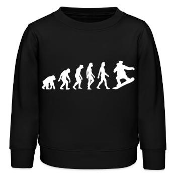 Die Entwicklung des Snowboardens - Kinder Organic Sweatshirt Mini Changer von Stanley/Stella - Schwarz - Vorne - AI Model Kid Male (0cm)
