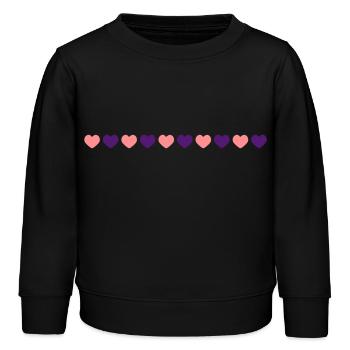 10 kleine herzen2 - Kinder Organic Sweatshirt Mini Changer von Stanley/Stella - Schwarz - Vorne - AI Model Kid Male (0cm)