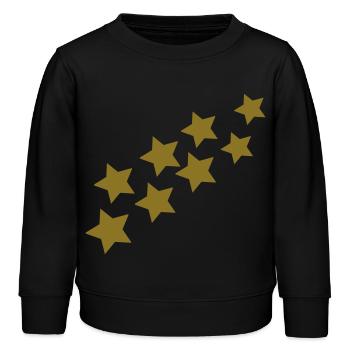 sterne - Kinder Organic Sweatshirt Mini Changer von Stanley/Stella - Schwarz - Vorne - AI Model Kid Male (0cm)