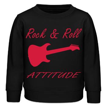 rock - Kinder Organic Sweatshirt Mini Changer von Stanley/Stella - Schwarz - Vorne - AI Model Kid Male (0cm)