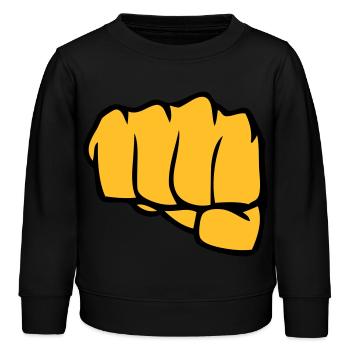 poing - Sweat enfant bio Stanley/Stella - noir - Devant - AI Model Kid Male (0cm)