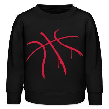 Basket-ball Basketball Basket - Sweat enfant bio Stanley/Stella - noir - Devant - AI Model Kid Male (0cm)