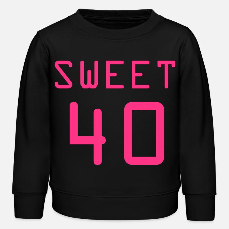 40 / geburtstag / Sport / birthday / vierzig - Kinder Organic Sweatshirt Mini Changer von Stanley/Stella - Schwarz