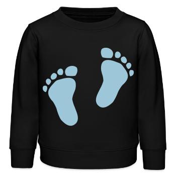 Bébé - pieds - Sweat enfant bio Stanley/Stella - noir - Devant - AI Model Kid Male (0cm)
