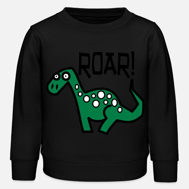 Dinosaur Roar - Kids Organic Sweatshirt by Stanley/Stella - black