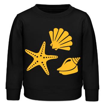 Shell - Kids Organic Sweatshirt by Stanley/Stella - black - Front - AI Model Kid Male (0cm)