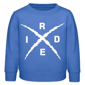 Chevaucher - Sweat enfant bio Stanley/Stella - carolina blue - Devant - AI Model Kid Female (0cm)
