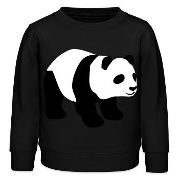 Panda - Kinder Organic Sweatshirt Mini Changer von Stanley/Stella - Schwarz - Vorne - AI Model Kid Male (0cm)
