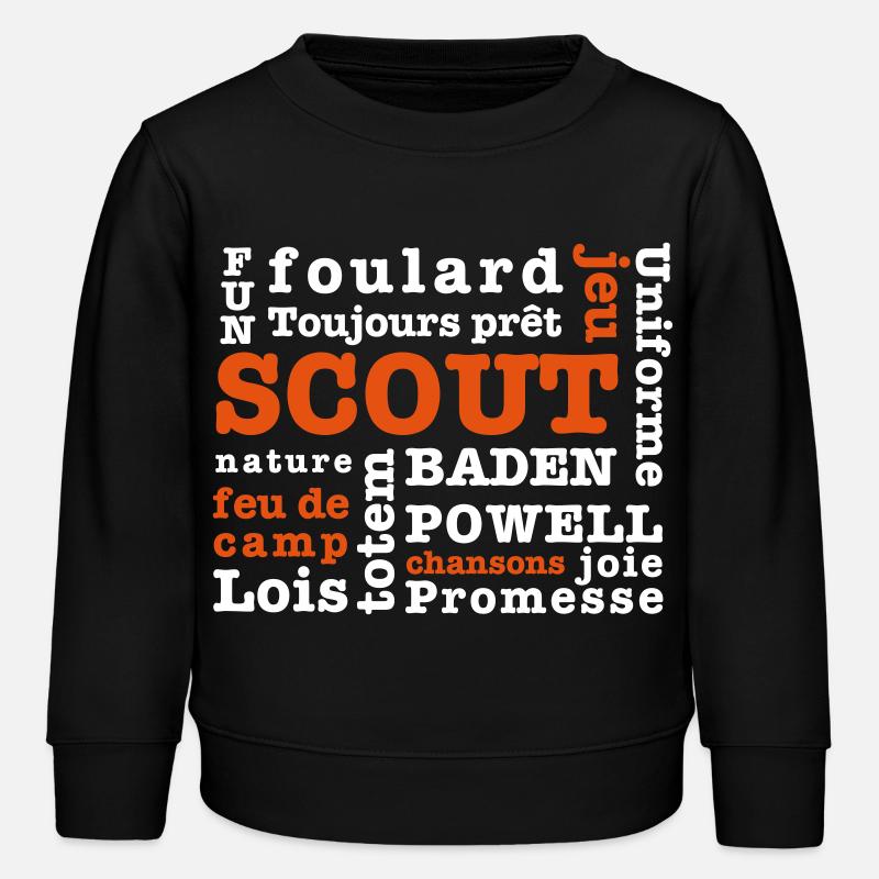 Scout Words - Kids Organic Sweatshirt by Stanley/Stella - black