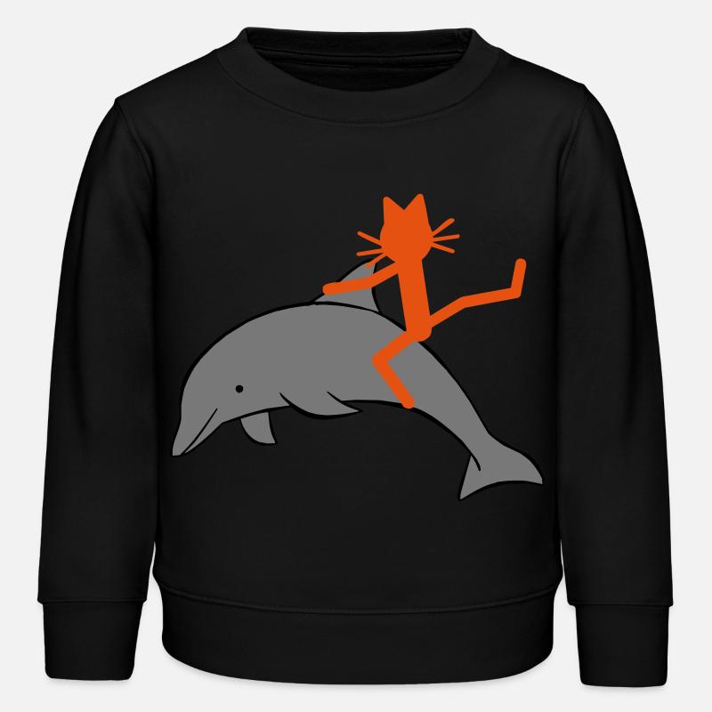kittycat_dauphin - Sweat enfant bio Stanley/Stella - noir