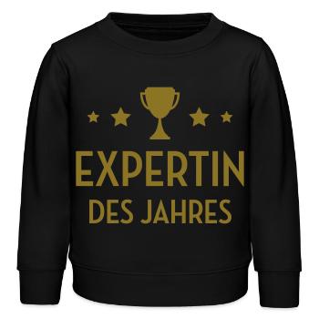 Experte Expertin Sachverstand Experten Consulting - Kinder Organic Sweatshirt Mini Changer von Stanley/Stella - Schwarz - Vorne - AI Model Kid Male (0cm)