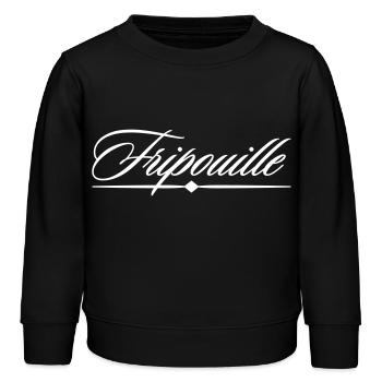 Fripouille - Sweat enfant bio Stanley/Stella - noir - Devant - AI Model Kid Male (0cm)