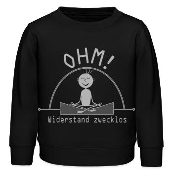 Résistance ohm futile, physicien, électricien - Sweat enfant bio Stanley/Stella - noir - Devant - AI Model Kid Male (0cm)