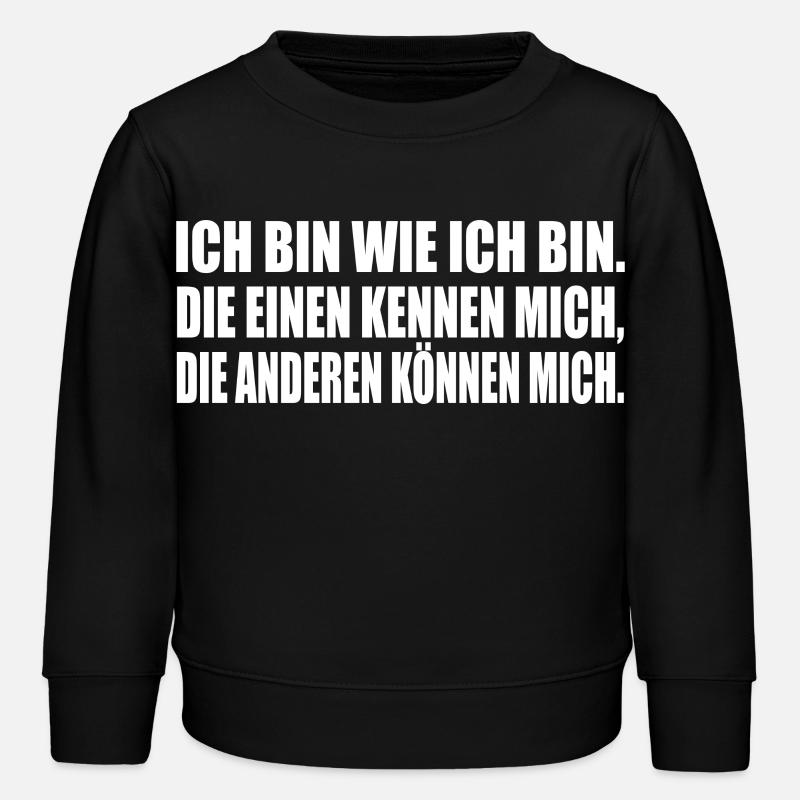 ICH BIN WIE ICH BIN. DIE EINEN KENNEN MICH... - Kinder Organic Sweatshirt Mini Changer von Stanley/Stella - Schwarz