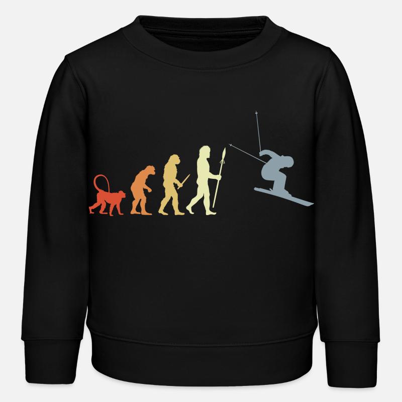 Entwicklung eines Skifahrers - Kinder Organic Sweatshirt Mini Changer von Stanley/Stella - Schwarz