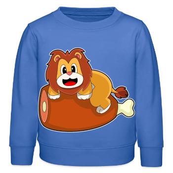 Viande de lion - Sweat enfant bio Stanley/Stella - carolina blue - Devant - AI Model Kid Female (0cm)