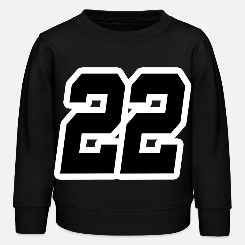 Nummer zweiundzwanzig 22 - Kinder Organic Sweatshirt Mini Changer von Stanley/Stella - Schwarz