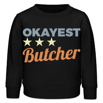 Durchschnittlicher Metzger - Kinder Organic Sweatshirt Mini Changer von Stanley/Stella - Schwarz - Vorne - AI Model Kid Male (0cm)