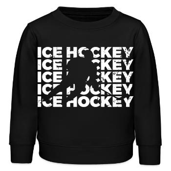 Eishockey - Kinder Organic Sweatshirt Mini Changer von Stanley/Stella - Schwarz - Vorne - AI Model Kid Male (0cm)