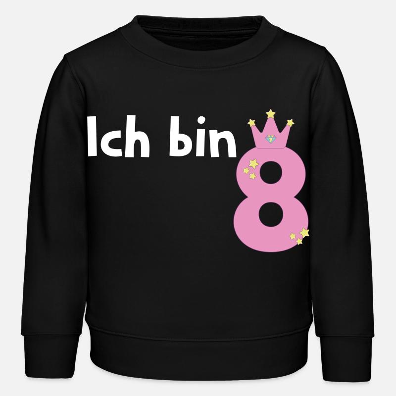 Ich bin schon 8 Mädchen 8 Jahre alt - Kinder Organic Sweatshirt Mini Changer von Stanley/Stella - Schwarz