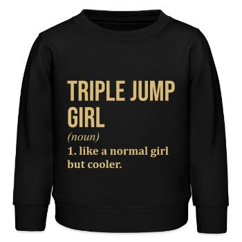 triple saut - Sweat enfant bio Stanley/Stella - noir - Devant - AI Model Kid Male (0cm)