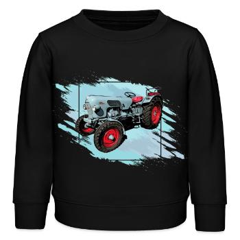 Der Tiger EM 235 - Kinder Organic Sweatshirt Mini Changer von Stanley/Stella - Schwarz - Vorne - AI Model Kid Male (0cm)